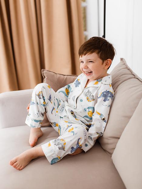 Пижама MINI DI «Алексия» дино и космос, сатин ОПТ фото 1