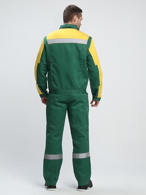 Костюм Сфера NEW (ткань Смесовая,210) полукомбинезон, зеленый/желтый, 48-50/ 182-188 фото 2