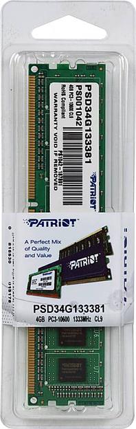 Модуль памяти DDR3 DIMM 4GB (PC3-10600) 1333MHz фото 1