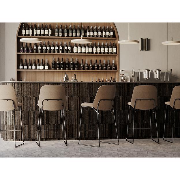 Стул барный Niels, рогожка, темно-коричневый фото 10