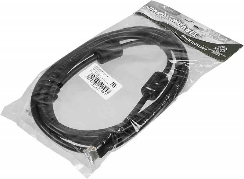 Кабель аудио-видео Ningbo HDMI (m)/HDMI (m) 3м. феррит.кольца Позолоченные контакты черный (HDMI-3M-MG(VER1.4)) фото 2