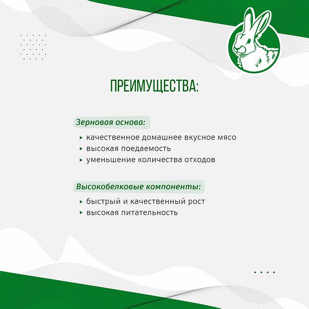 Полнорационный комбикорм для кроликов «УБОЙНЫЙ КОРМ» фото 2