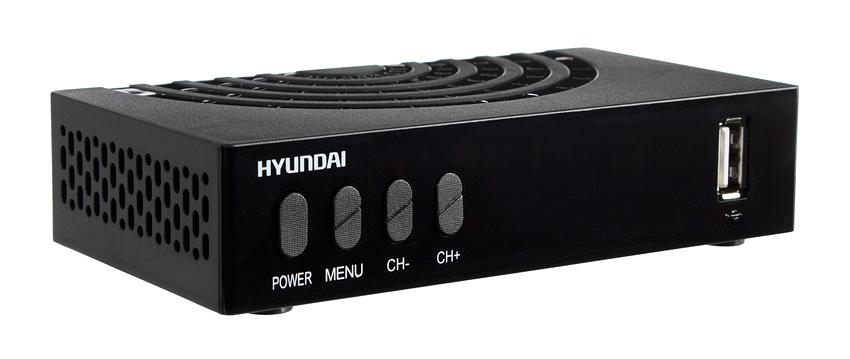 Ресивер DVB-T2 Hyundai H-DVB440 черный фото 1