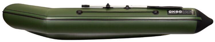 Лодка Аква 3200 слань книжка, киль, 3200*1420*400 мм., цвет: зеленый-черный фото 5