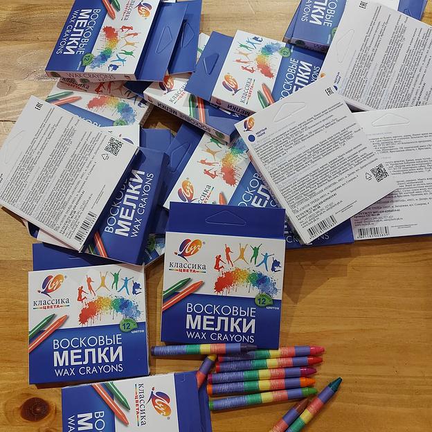 Мелки восковые "ЛУЧ" Классика ОПТ фото 2