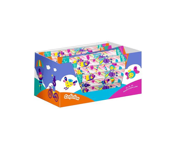 Маршмеллоу в форме косички Confectum с ароматом клубники 180 шт по 12 г ОПТ фото 2