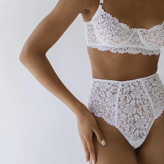 Комплект лиф с косточками и трусики высокой посадки бразильяна ОПТ фото 1