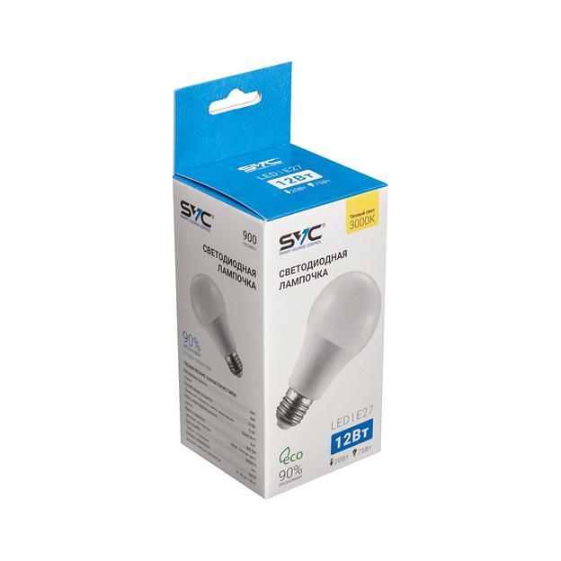 Эл. лампа светодиодная SVC LED A60-12W-E27-3000K  Тёплый A60-12W-E27-3000K фото 2