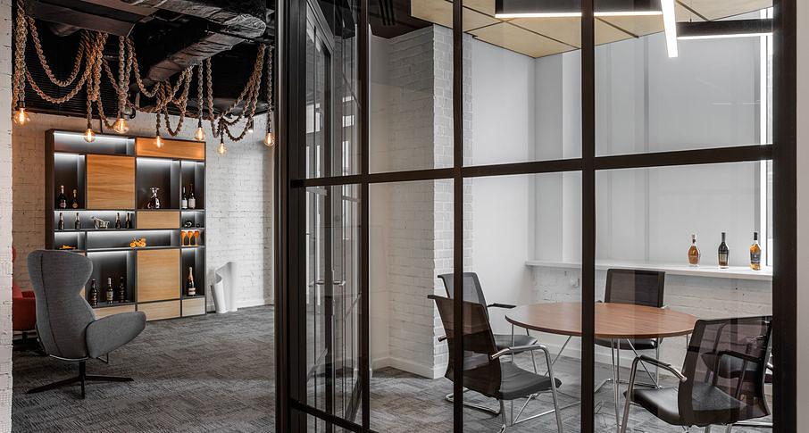 Стационарная перегородка NAYADA-Quadro каркасная с дверью под заказ фото 8