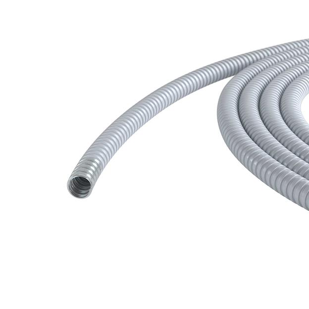 Металлорукав DN 15мм в ПВХ изоляции Dвнутр=15.5 Dнар= 19.5 (50м) серый DKC 6071R-015 фото 1