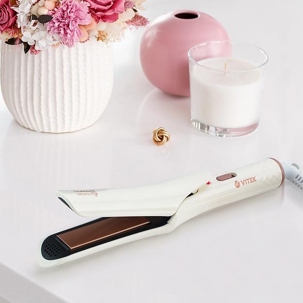 Выпрямитель Vitek VT-8406 25Вт белый макс.темп.:200С покрытие:керамико-турмалиновое фото 6