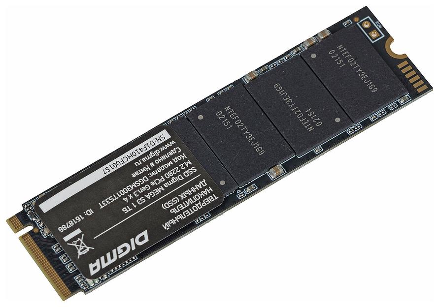 Накопитель SSD Digma PCI-E x4 1Tb DGSM3001TS33T Mega S3 M.2 2280 фото 3