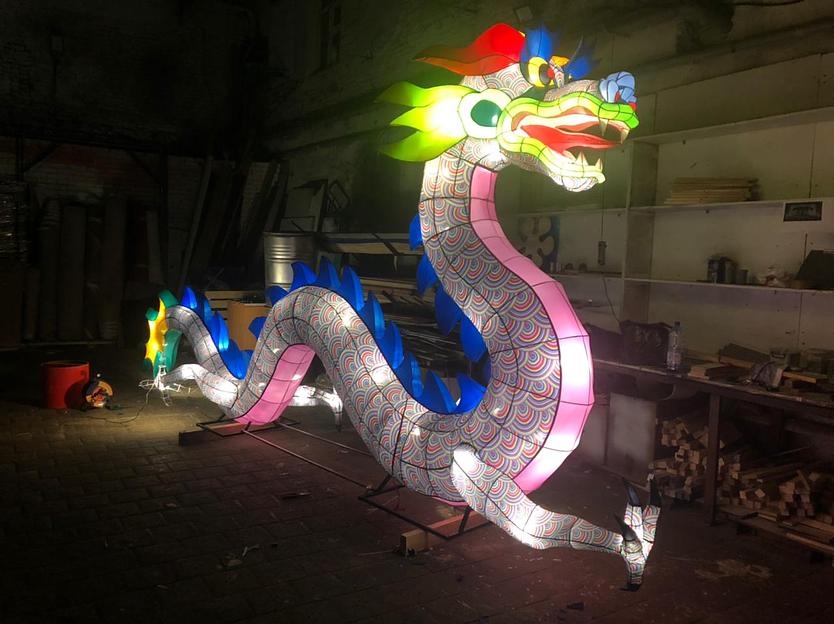 Световая скульптура «Дракон китайский» фото 1