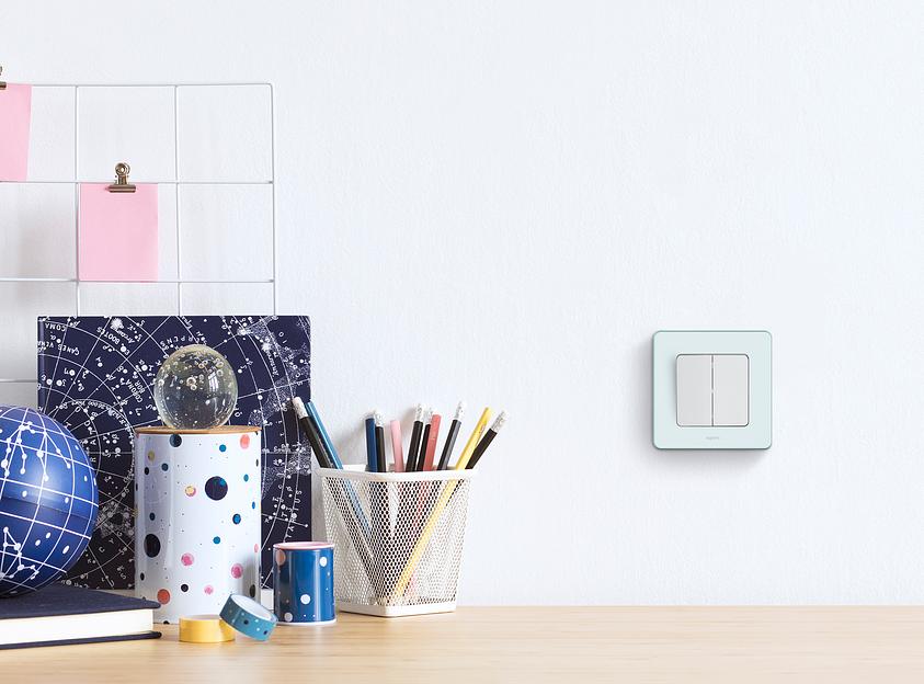 Legrand 673620 Выключатель двухклавишный - INSPIRIA - 10 AX - 250 В~ - белый фото 5