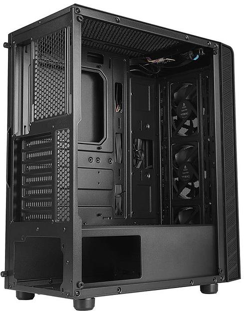 Корпус Azza PRIME 360E черный без БП ATX 4x120mm 2xUSB3.0 audio bott PSU фото 4