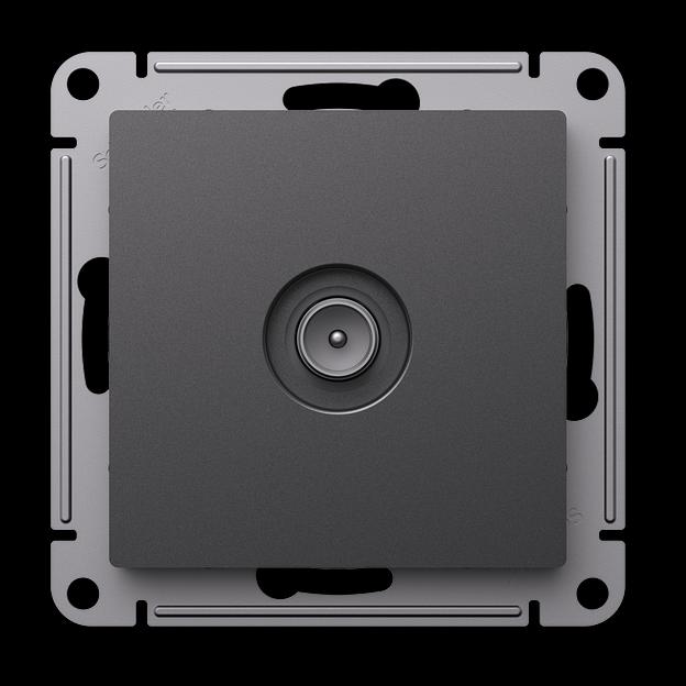 ATLASDESIGN TV РОЗЕТКА оконечная 1DB, механизм, БАЗАЛЬТ фото 1