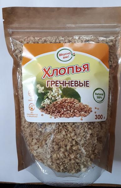 Хлопья гречневые ВкусноЕМ 300 г ОПТ фото 1
