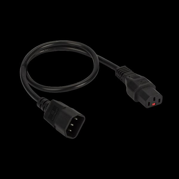 Шнур питания с блокировкой c13-c14, 3х0.75, 220в, 10а, черный, 1.5 метра Шнур питания с блокировкой C13-C14, 3х0.75, 220В, 10А, черный, 1.5 метра (LAN-PP13L/14-1.5-BK) фото 1