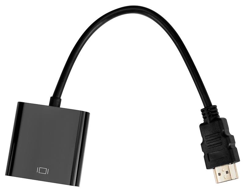 Переходник Buro HDMI-M-VGA-F HDMI (m) VGA (f) 0.1м фото 1