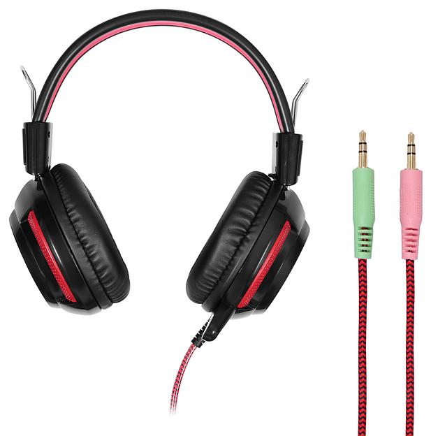 Наушники с микрофоном Оклик HS-G300 ARMAGEDDON черный/красный 2.3м мониторные оголовье (337457) фото 6