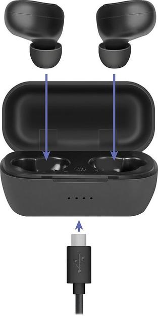 Гарнитура вкладыши Defender Twins 638 черный беспроводные bluetooth в ушной раковине (63638) фото 9