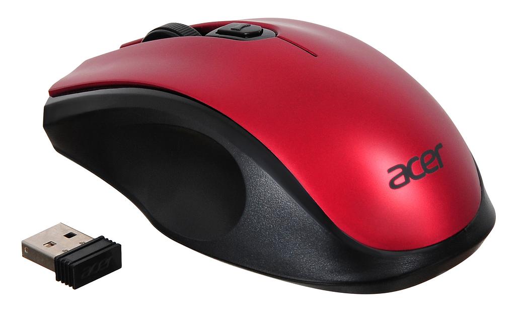 Мышь Acer OMR032 черный/красный оптическая (1600dpi) беспроводная USB (3but) фото 5