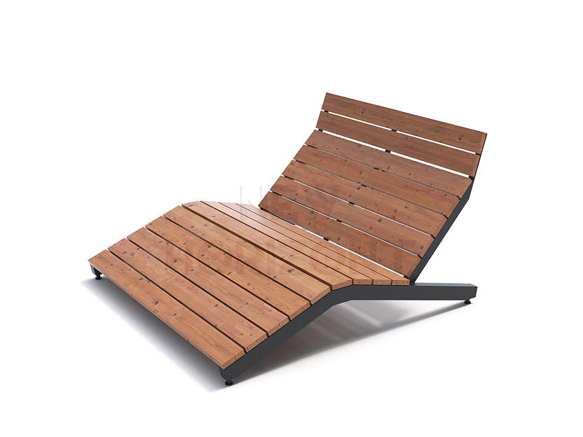 Уличный лежак шезлонг 2-х местный «Family» фото 1