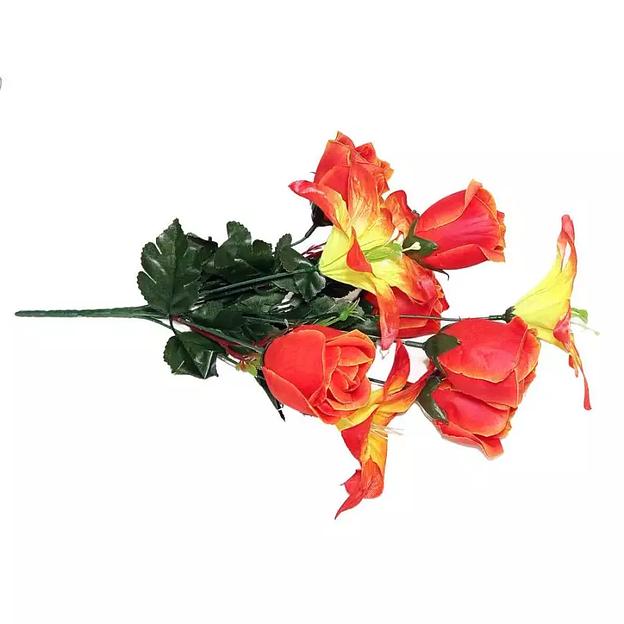 Композиция с лилиями и розами 10 голов (4+6) 41см 215-511+732 фото 2