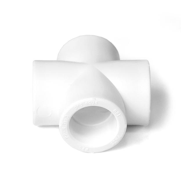Крестовина 25 полипропиленовая PPR белая фото 3