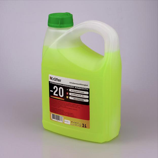 Жидкость стеклоомывающая зимняя "KRAFTER FURTH - 20" (канистра) 3 л фото 3
