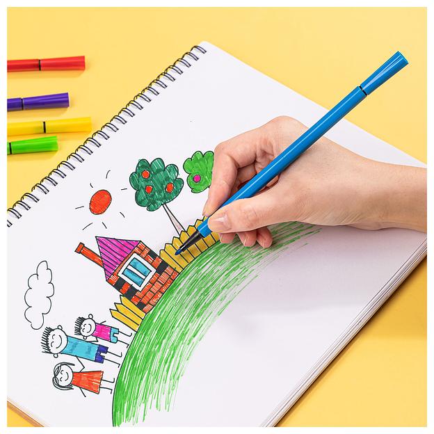 Фломастеры Deli EC150-24 Super Wings 24цв. пластиковая туба фото 6