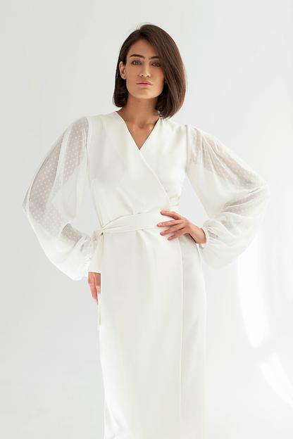 Платье «Грейс» цвет молочный ОПТ фото 1