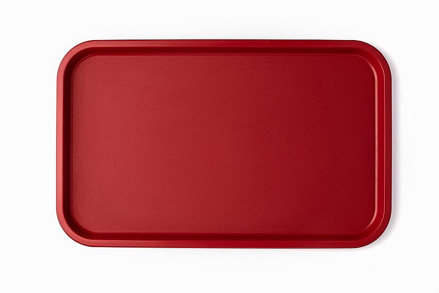 Поднос 52,5*32,5 см. темно-красный поверхность шагрень (416) MG /1/10/ фото 1