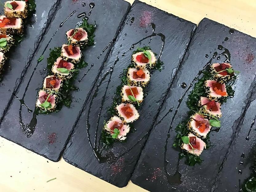 Блюдо для подачи прямоуг. 26,5*16,2 см. h=1,9 см. (GN1/4) черное, сланец APS /1/12/ фото 1