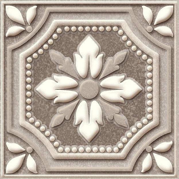 Декор Kerama Marazzi Пьяцца серый матовый 7x7 фото 1