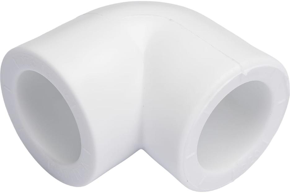 Угольник 25 мм 90 град., полипропиленовый, белый фото 1