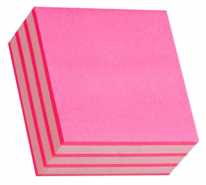 Блок самоклеящийся бумажный Stick`n 21338 51x51мм 250лист. 70г/м2 неон+пастель розовый 2цв.в упак. фото 2