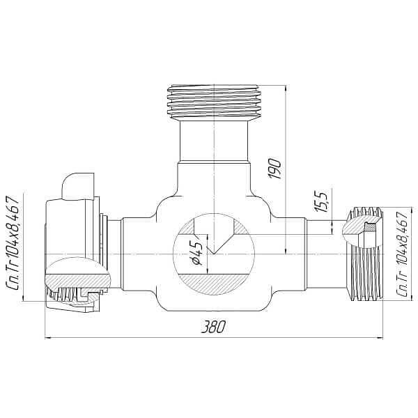 Тройник в сборе АСКТР-50.110.000A фото 2