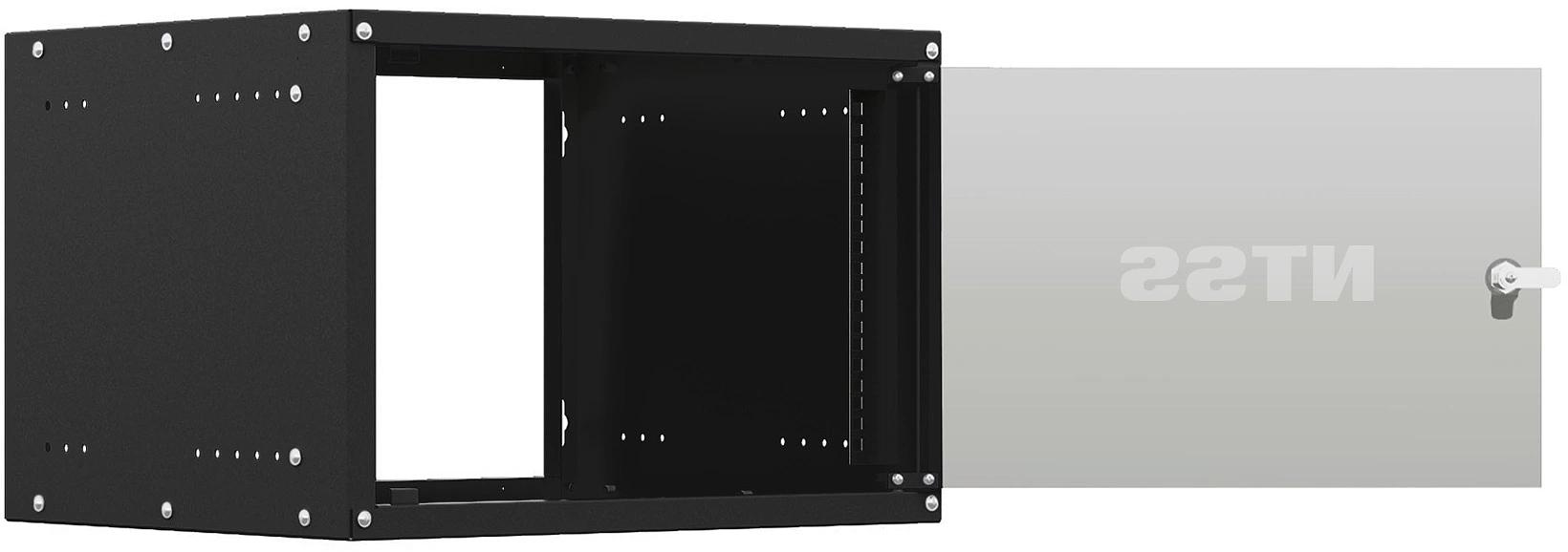 Шкаф коммутационный NTSS Lime (NTSS-WL6U5545GS-BL) настенный 6U 550x450мм пер.дв.стекл несъемн.бок.пан. 30кг черный фото 5