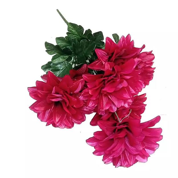 Букет бордовых георгинов 7 голов 77см фото 1