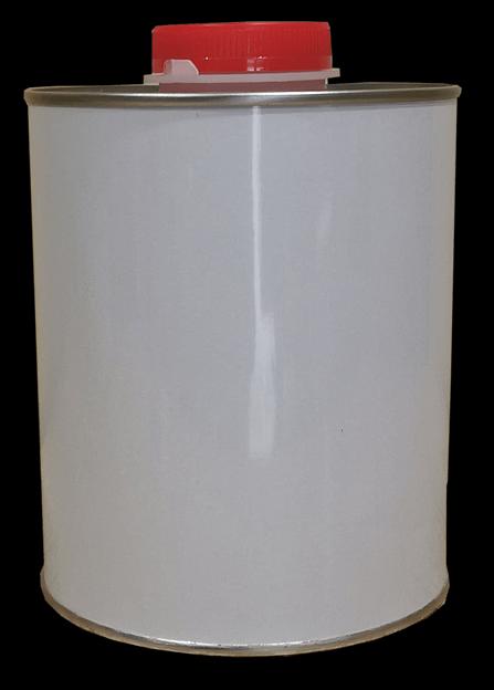 Металлическая банка 1.2 литра с пробкой цвет белый фото 2