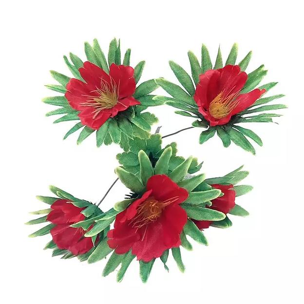 Букет с маками 5 голов 33см 366-606 фото 2