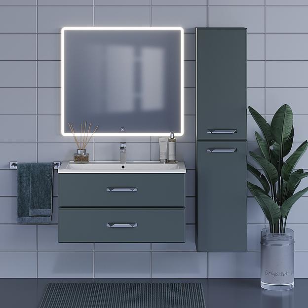 Тумба под раковину для ванной Uperwood Foster 90 см, подвесная, серый графит фото 6