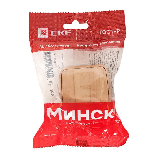 EKF EGV10-021-30 Выключатель 1-клавишный ОП Минск 10А светлое дерево EKF фото 2