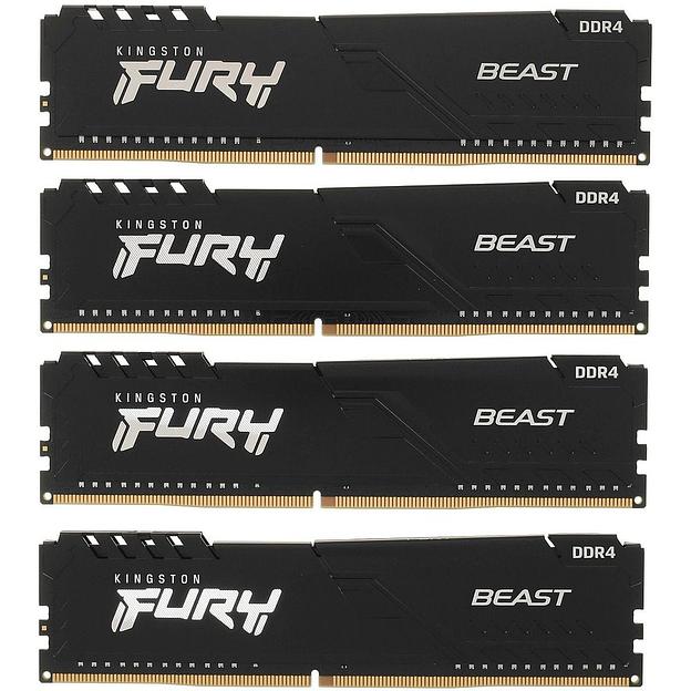 Модуль памяти Kingston OEM 16GB Kingston DDR4 2666 DIMM FURY Beast Black Gaming Memory KF426C16BBK4/16 Non-ECC, CL16, 1.2V, 512x8 Кит 4х4, RTL oem фото 1