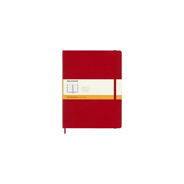 Блокнот Moleskine Classic, 192стр, в линейку, твердая обложка, красный [qp090f2] фото 1