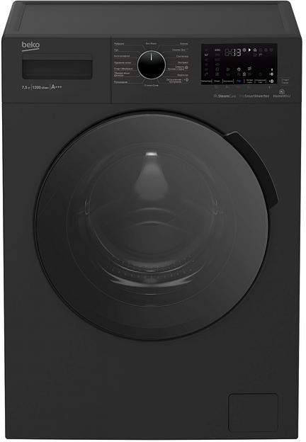 Стиральная машина Beko WSPE7H616A класс: A-20% загр.фронтальная макс.:6.5кг антрацит фото 1