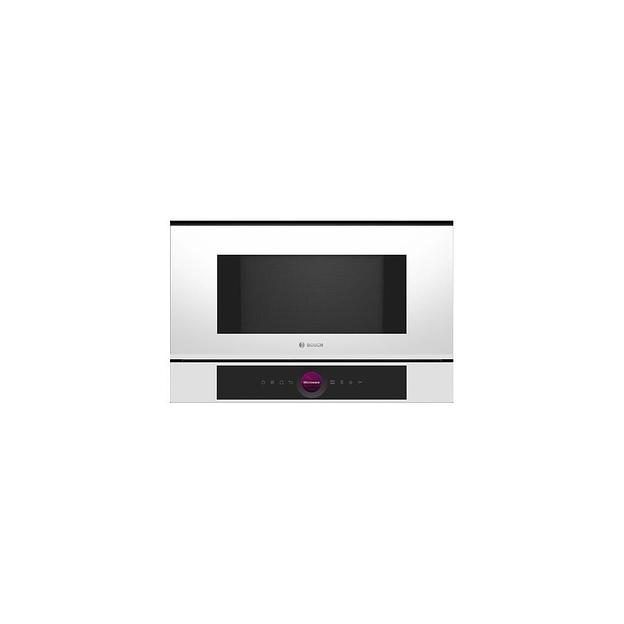Встраиваемая микроволновая печь Bosch Serie 8 BFL7221W1, 21л, 900Вт, белый фото 1
