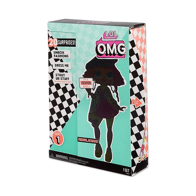 Кукла «LOL Surprise OMG Neonlicious Doll MGA» 20 сюрпризов оригинал опт фото 1