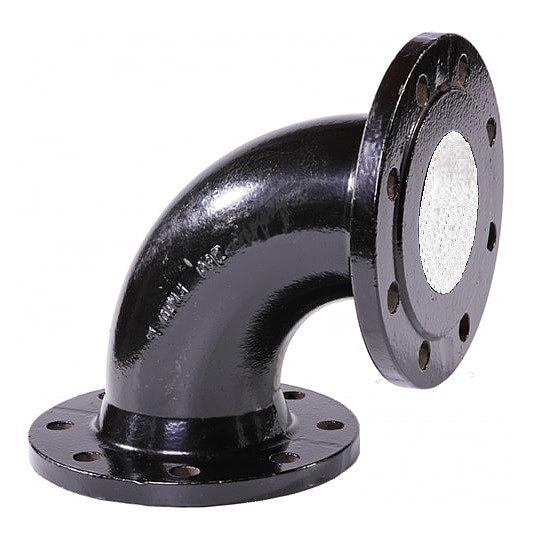 Отвод 150 90 гр УФ чугунный фланцевый колено фото 1
